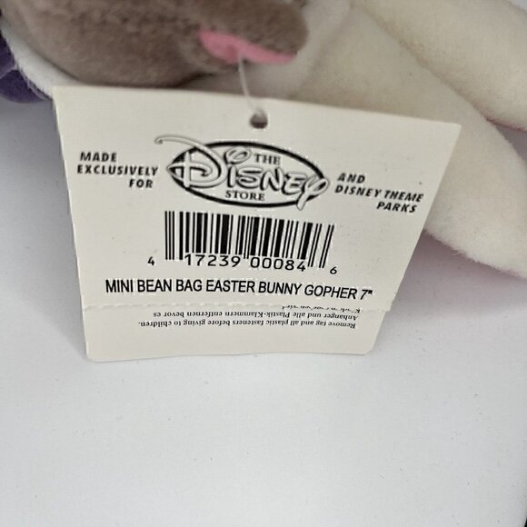Easter Bunny Gopher Disney Mini Bean Bag Plush (MBBP) Pooh Disney Store 9 1/2" - Picture 9 of 13